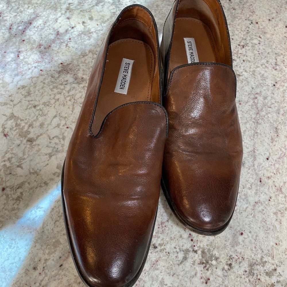 Steve Madden Brown Leather Loafers